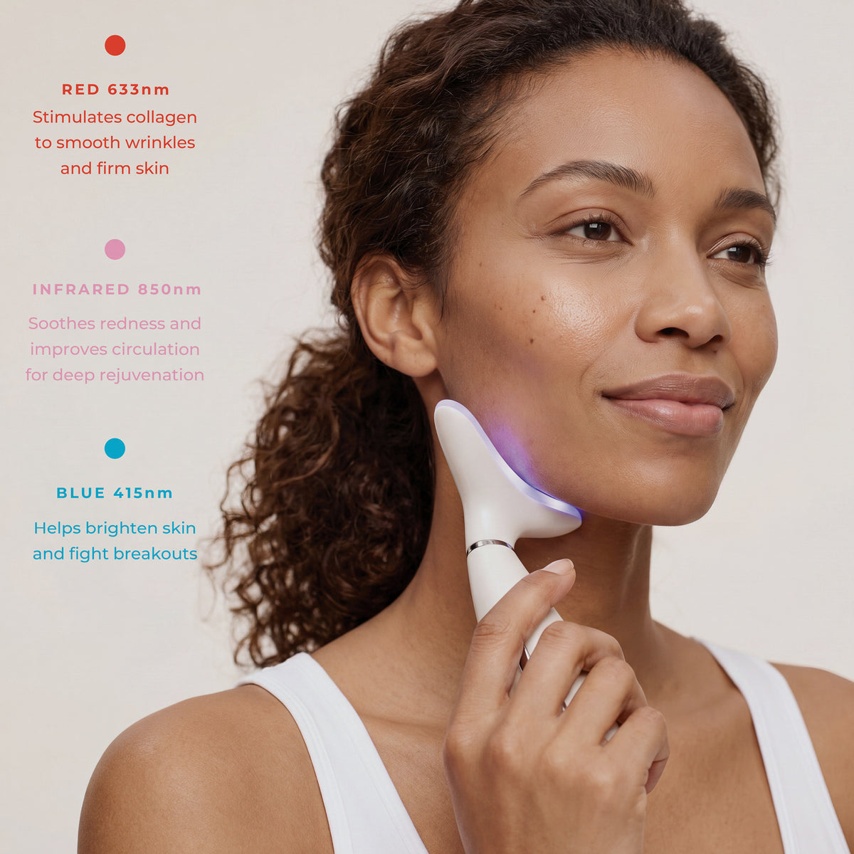 Clara Red Light Therapy Neck & Face Wand