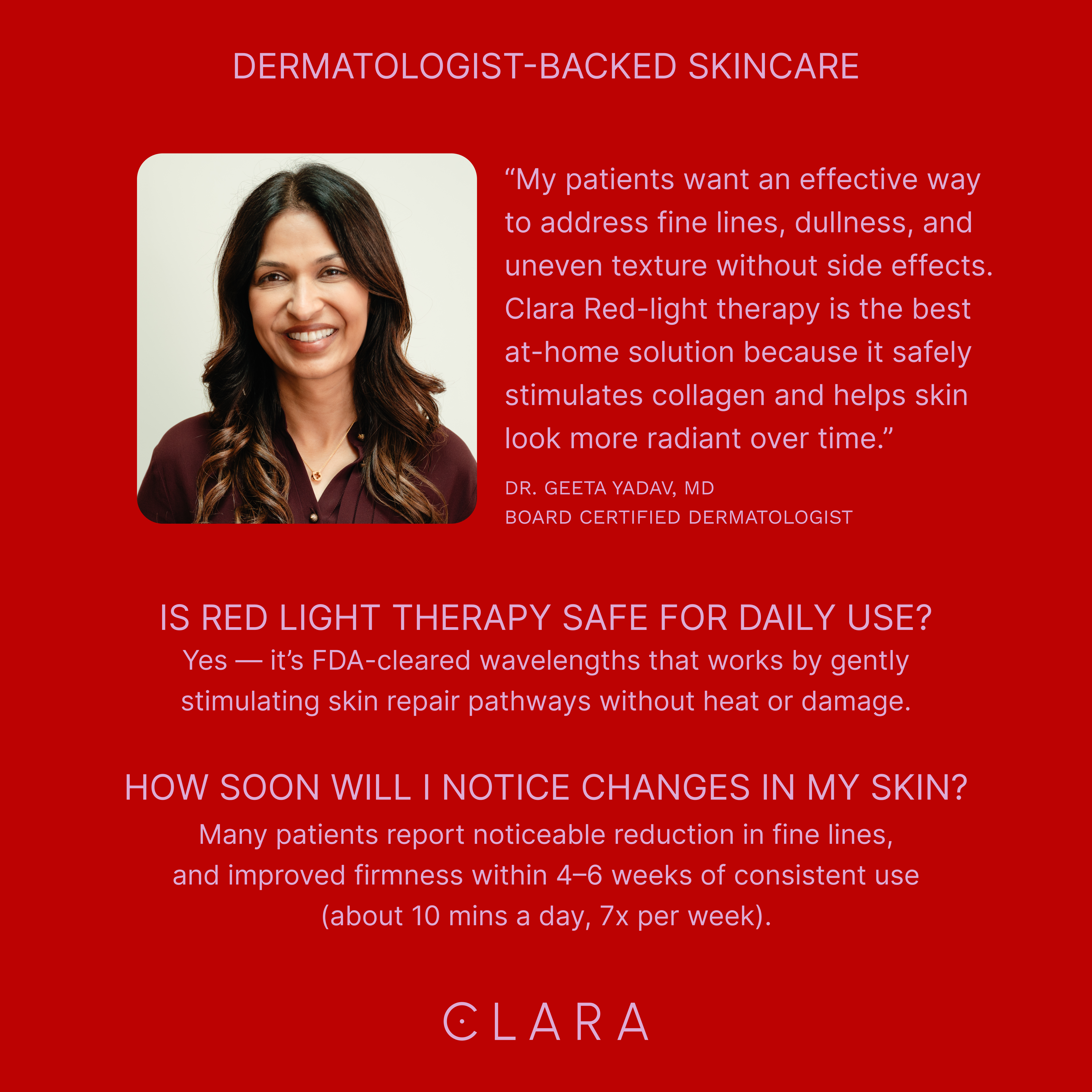 Clara Red Light Therapy Neck & Face Wand