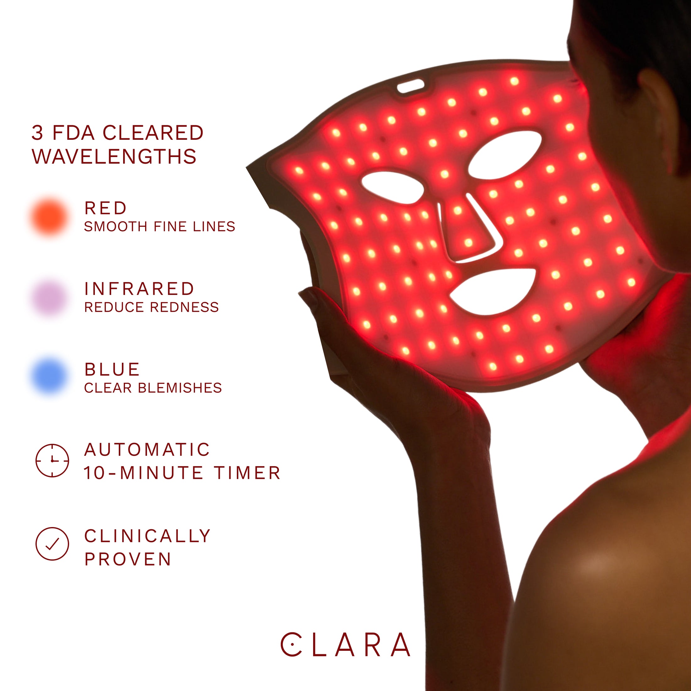 Clara Red Light Therapy Face Mask