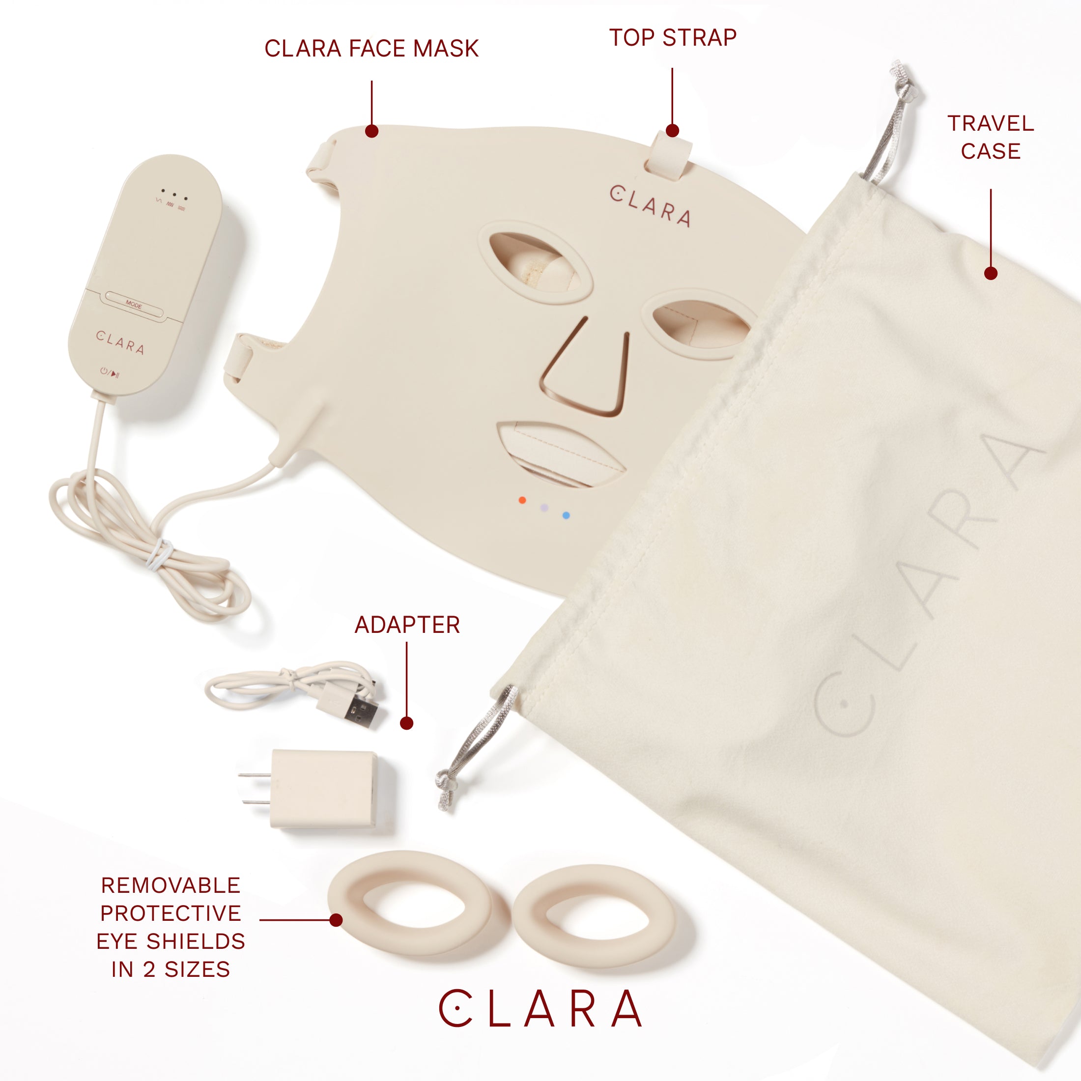 Clara Red Light Therapy Face Mask