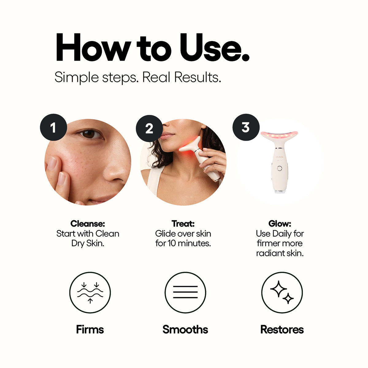 Clara Red Light Therapy Neck & Face Wand