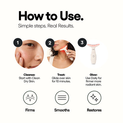 Clara Red Light Therapy Neck & Face Wand