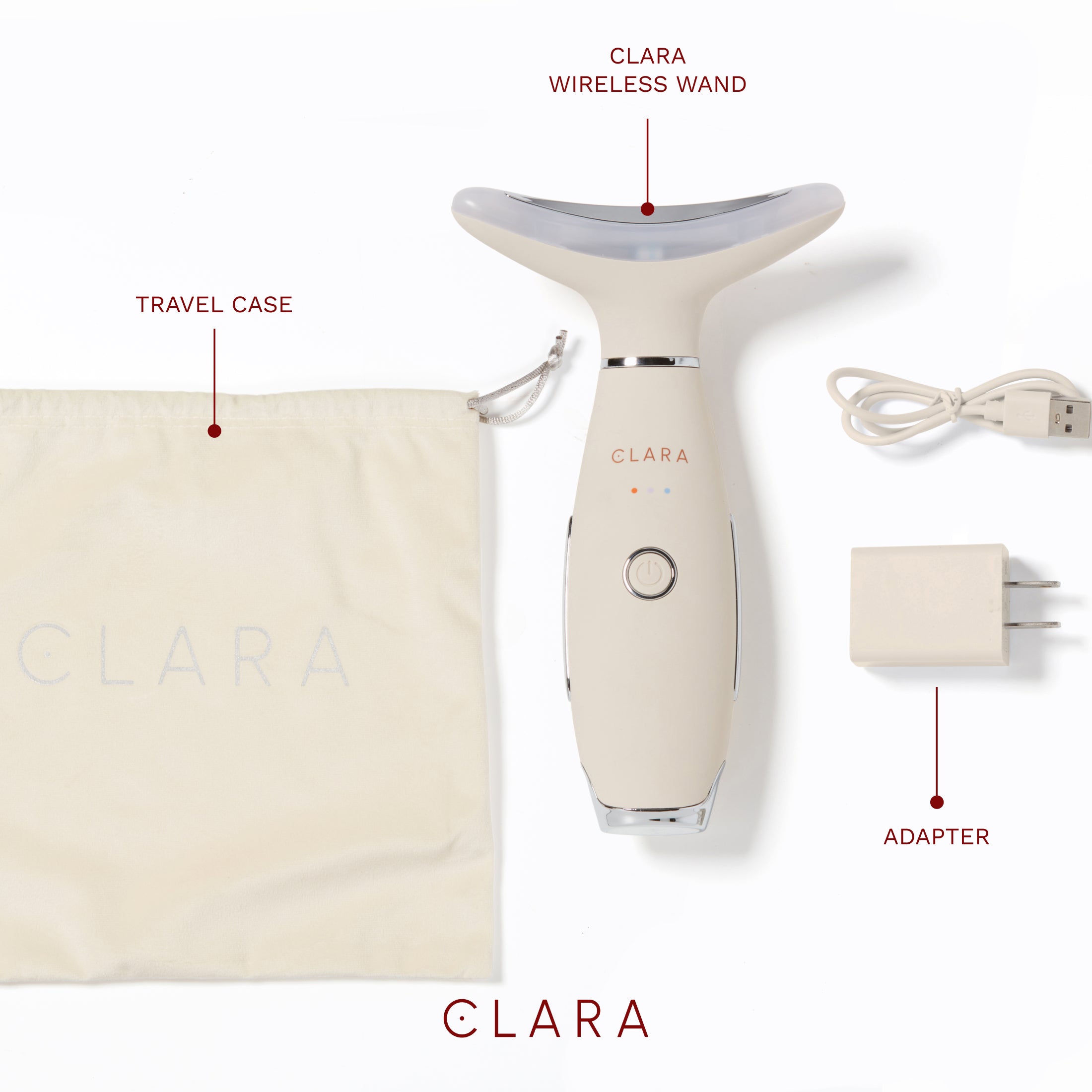 Clara Red Light Therapy Neck & Face Wand